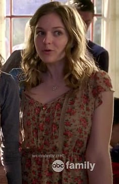Boo's beige/brown floral dress on Bunheads