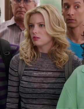 Britta's grey striped top on Community