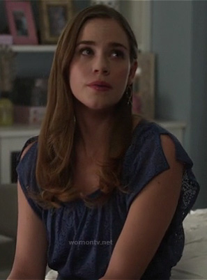 Charlotte's blue lace dress on Revenge