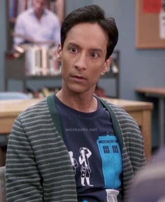 Abed's Doctor Who / Bill and Ted shirt on Community