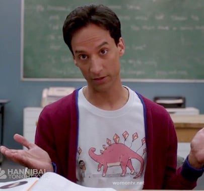Abed's dinosaur/stegosaurus kite shirt on Community