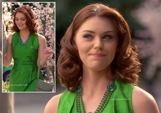 AnnaBeth's green belted dress on Hart of Dixie
