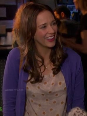 Ann's brown flower print blouse on Parks and Recreation
