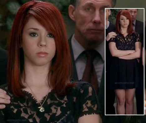 Tamara's black lace dress on Awkward