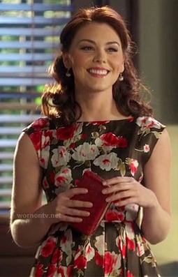 AnnaBeth's black and red floral dress on Hart of Dixie