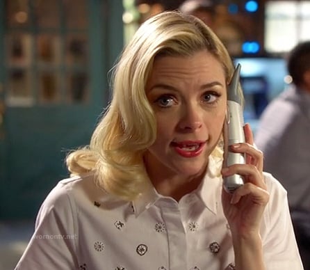 Lemon's white beaded shirt on Hart of Dixie