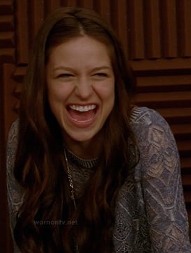 Marley's blue pointelle sweater on Glee