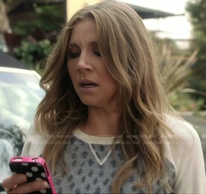 Polly's pink and black polka dot iphone cover on How To Live With Your Parents