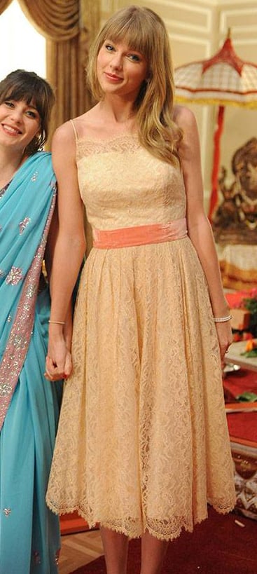 Taylor Swift's yellow lace dress on New Girl