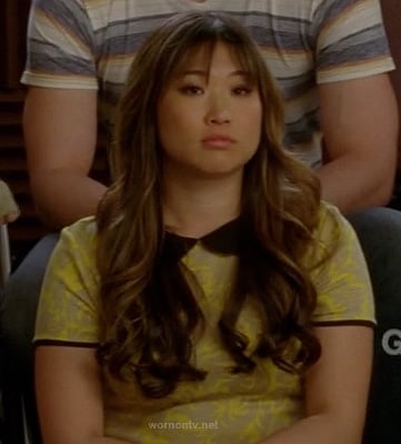 Tina's yellow dress with black peter pan collar on Glee