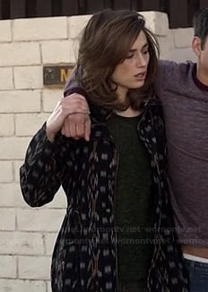 Allison's patterned jacket on Teen Wolf