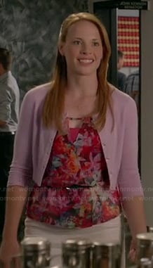 Daphne's floral keyhole cutout top on Switched at Birth
