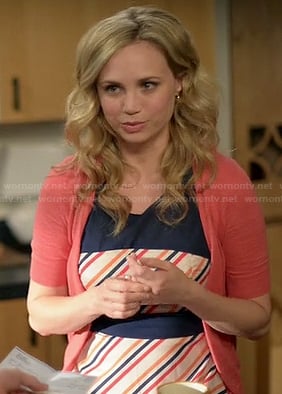 Jenna's diagonal striped dress on Wilfred