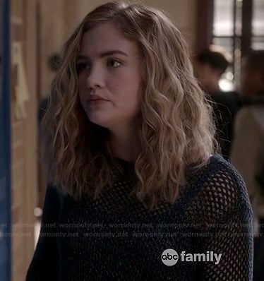 Jo's metallic mesh net sweater on Twisted