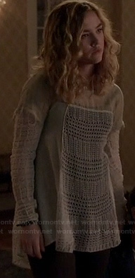 Jo's long sleeved crochet patchwork style tunic on Twisted