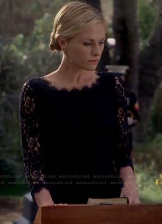 Sookie's black lace dress on True Blood