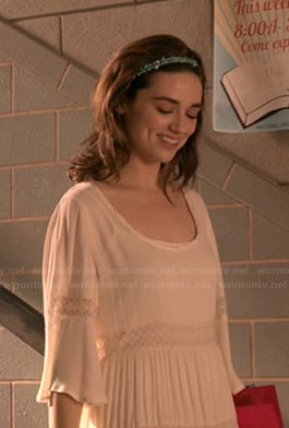 Allison's white boho style dress on Teen Wolf