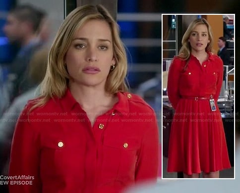 Annie's red shirtdress on Covert Affairs