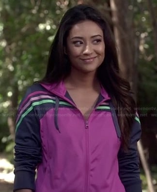 Emily's purple track jacket on Pretty Little Liars