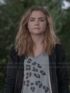 Jo's green/grey leopard spot top on Twisted
