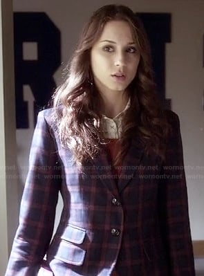 Spencer's plaid blazer on Pretty Little Liars