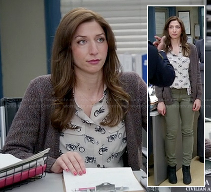 Gina's bike print shirt on Brooklyn Nine-Nine