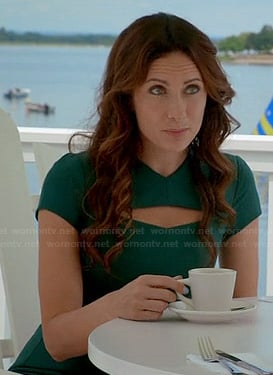 Shelby's green cutout dress on Royal Pains