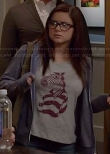 Alex's zebra tee on Modern Family