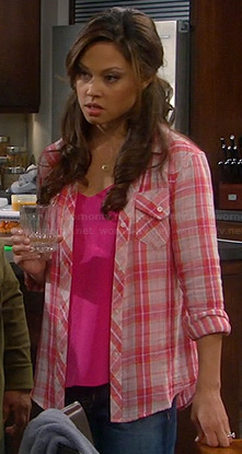 Camilla's pink plaid shirt on Dads