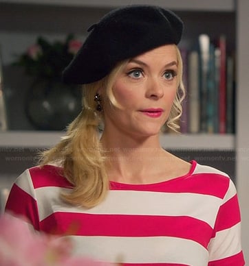Lemon's red and white striped t-shirt dress on Hart of Dixie
