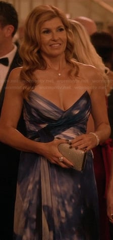 Rayna's blue strapless gown on Nashville