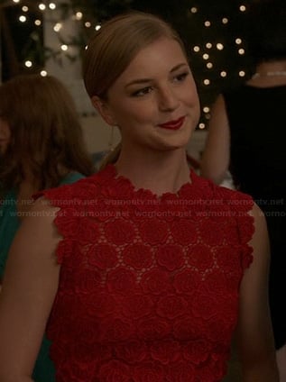 Emily's red lace dress on Revenge