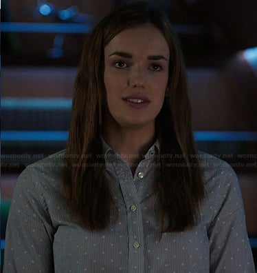 Jemma's stripe and polka dot shirt on Agents of SHIELD