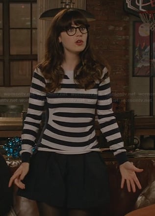 Jess's striped cutout sweater on New Girl