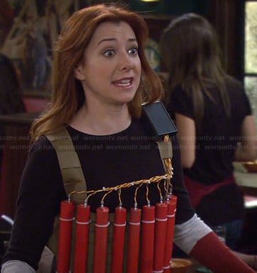 Lily's colorblock sweater on How I Met Your Mother