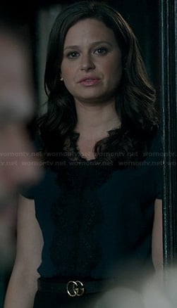 Quinn's lace front top and 