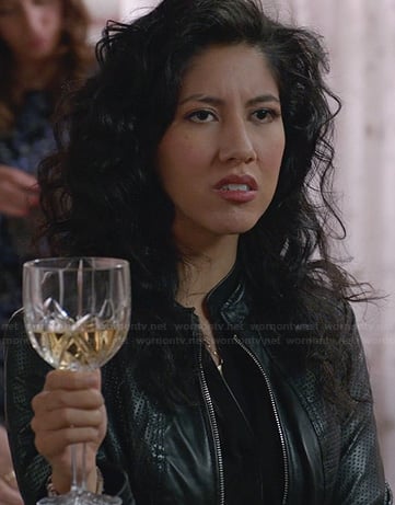 Rosa's perforated leather jacket on Brooklyn Nine-Nine