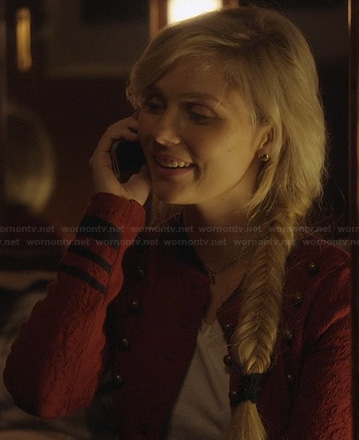 Scarlett's red lace military jacket on Nashville