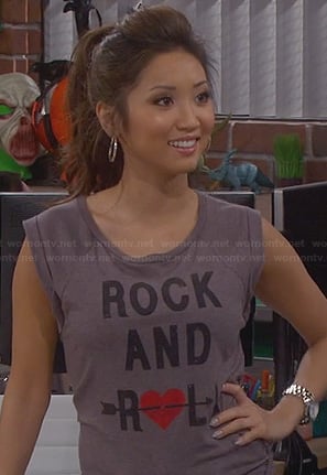 Veronica's rock and roll top on Dads