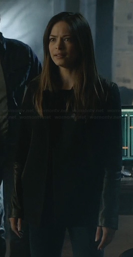 Cat's black coat with leather collar and cuffs on Beauty and the Beast