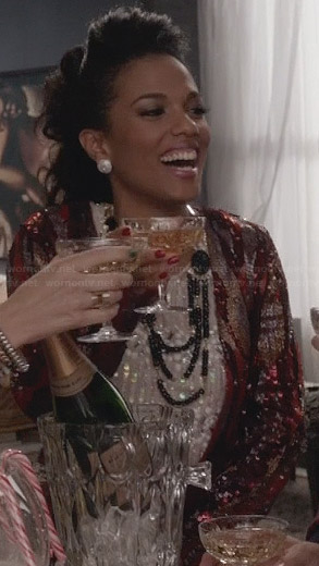 Larissa's red sequin jacket on The Carrie Diaries