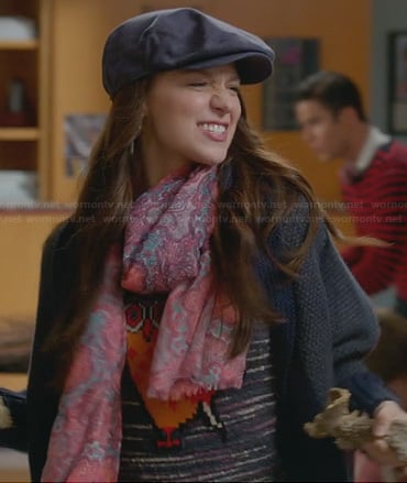 Marley's owl sweater and paisley scarf on Glee
