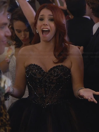 Tamara's black strapless prom dress on Awkward