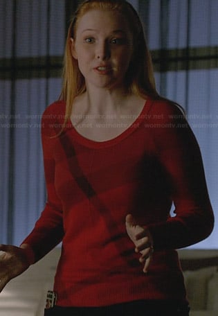 Alexis's red check sweater on Castle