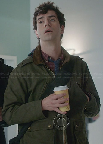 Andrew's green hooded jacket on The Crazy Ones