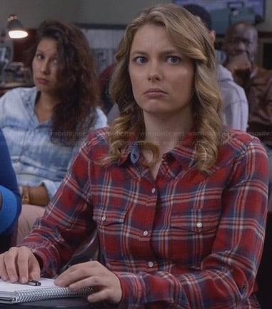 Britta's red plaid shirt on Community