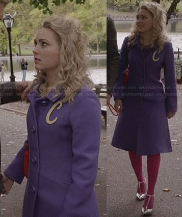 Carrie's purple coat on The Carrie Diaries