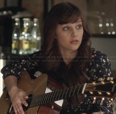 Layla's blue floral dress on Nashville
