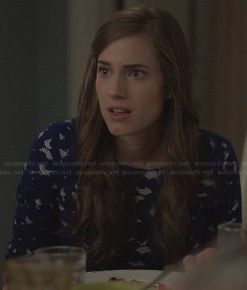 Marnie's blue lace dress on Girls