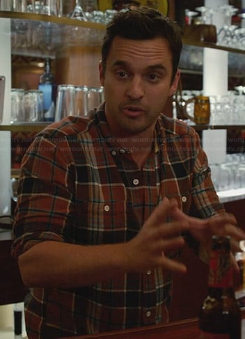 Nick's orange plaid shirt on New Girl